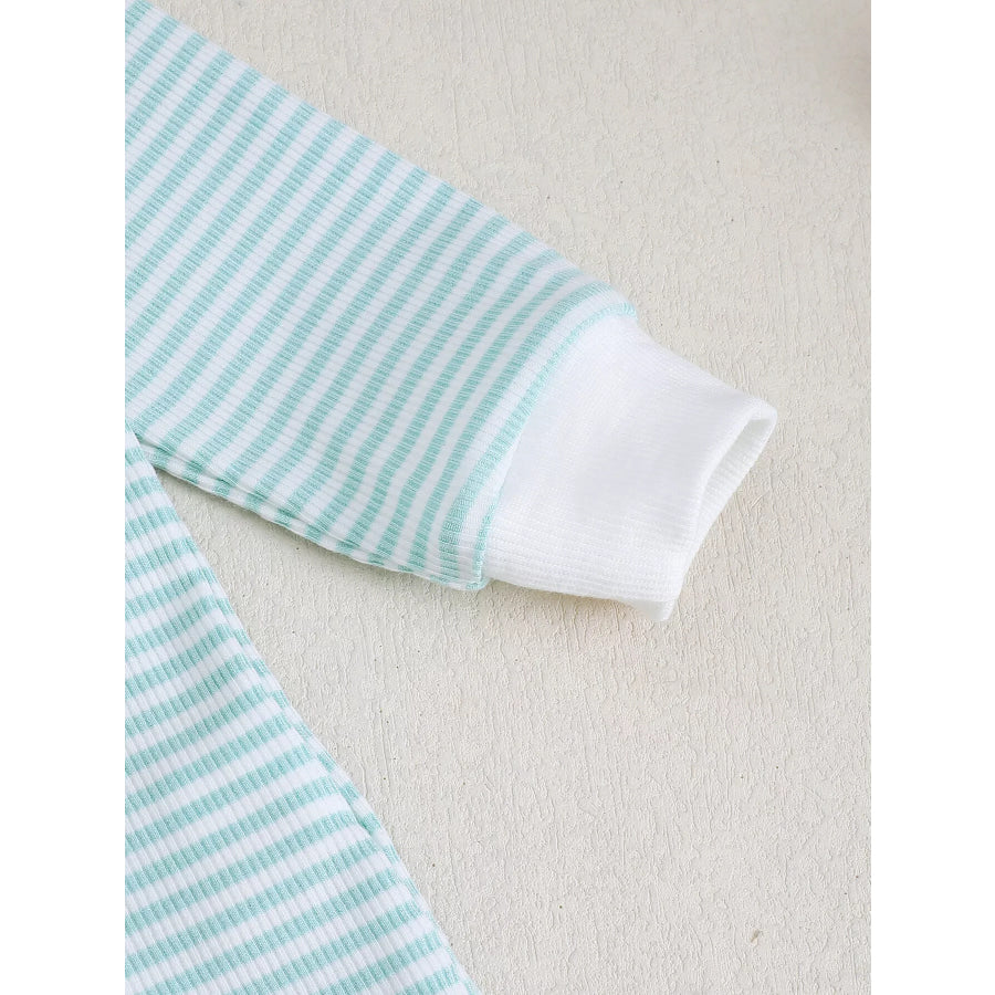 Children’s Bear Striped Top and Pants Set Apparel and Accessories