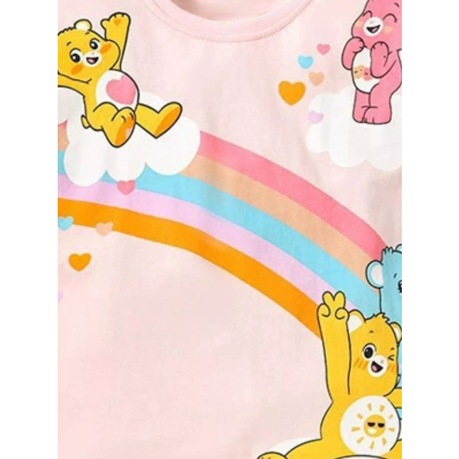 Children’s Bears Rainbow Graphic Round Neck T-Shirt Apparel and Accessories