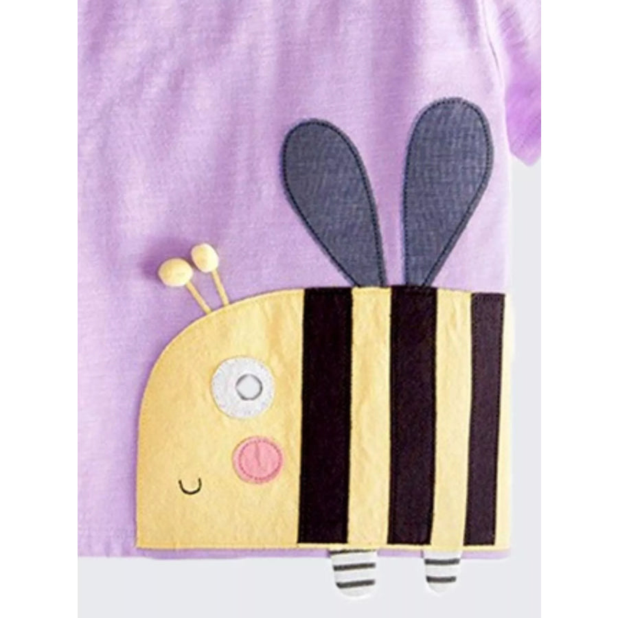Children’s Bee Applique Short Sleeve T-Shirt Apparel and Accessories