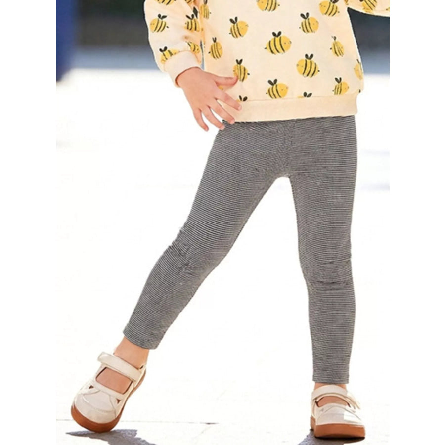 Children’s Bee Print Sweatshirt and Leggings Two-Piece Set Apparel and Accessories