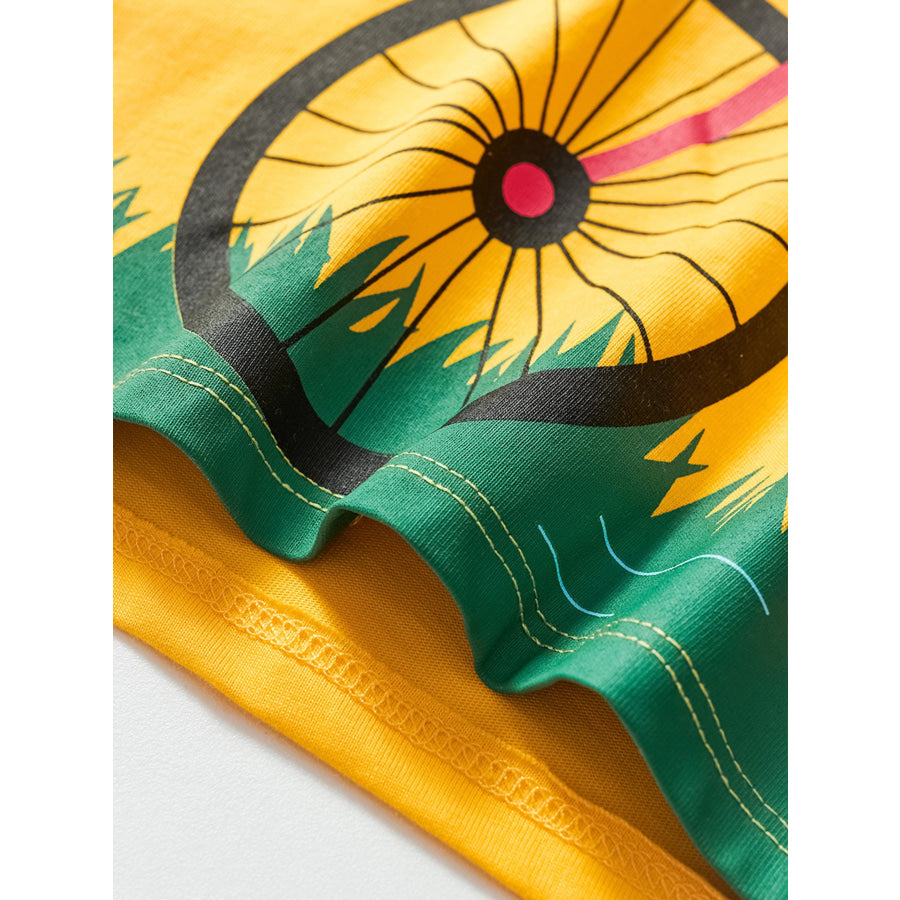 Children’s Bicycle Graphic Short Sleeve T-Shirt Apparel and Accessories