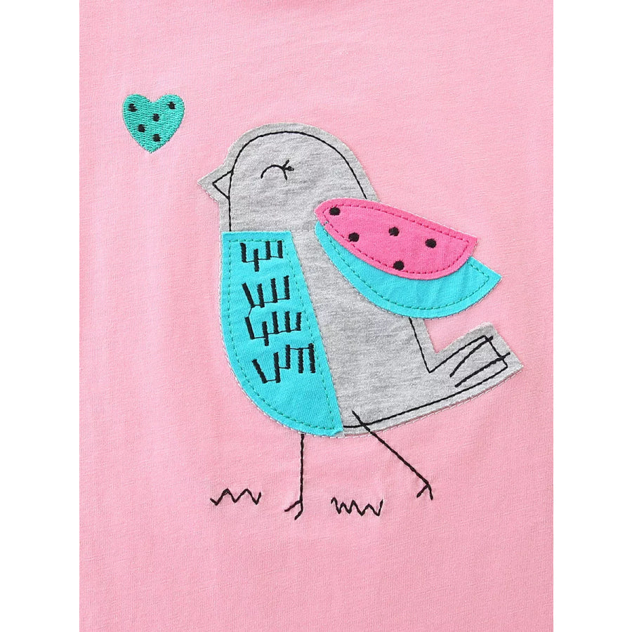 Children’s Bird Print Top and Shorts Set Apparel and Accessories