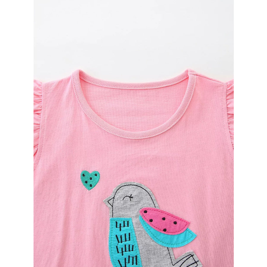 Children’s Bird Print Top and Shorts Set Apparel and Accessories