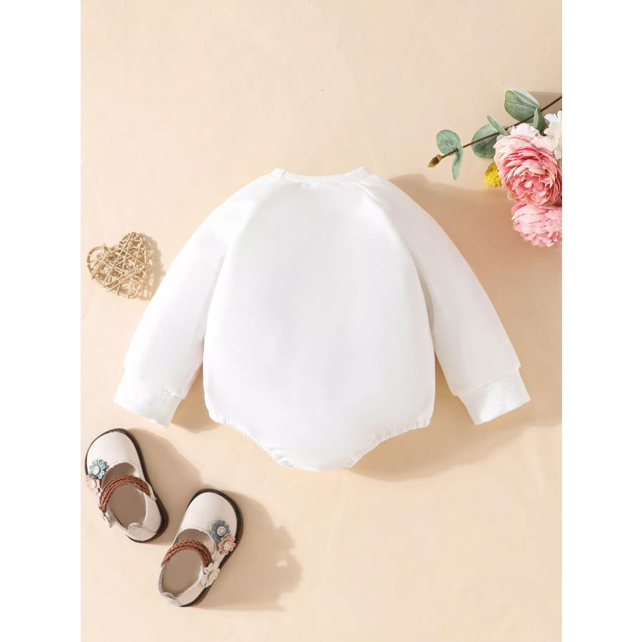Children’s Bow Decor Long Sleeve Baby One-Piece Bodysuit Apparel and Accessories