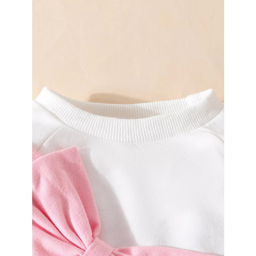 Children’s Bow Decor Long Sleeve Baby One-Piece Bodysuit Apparel and Accessories