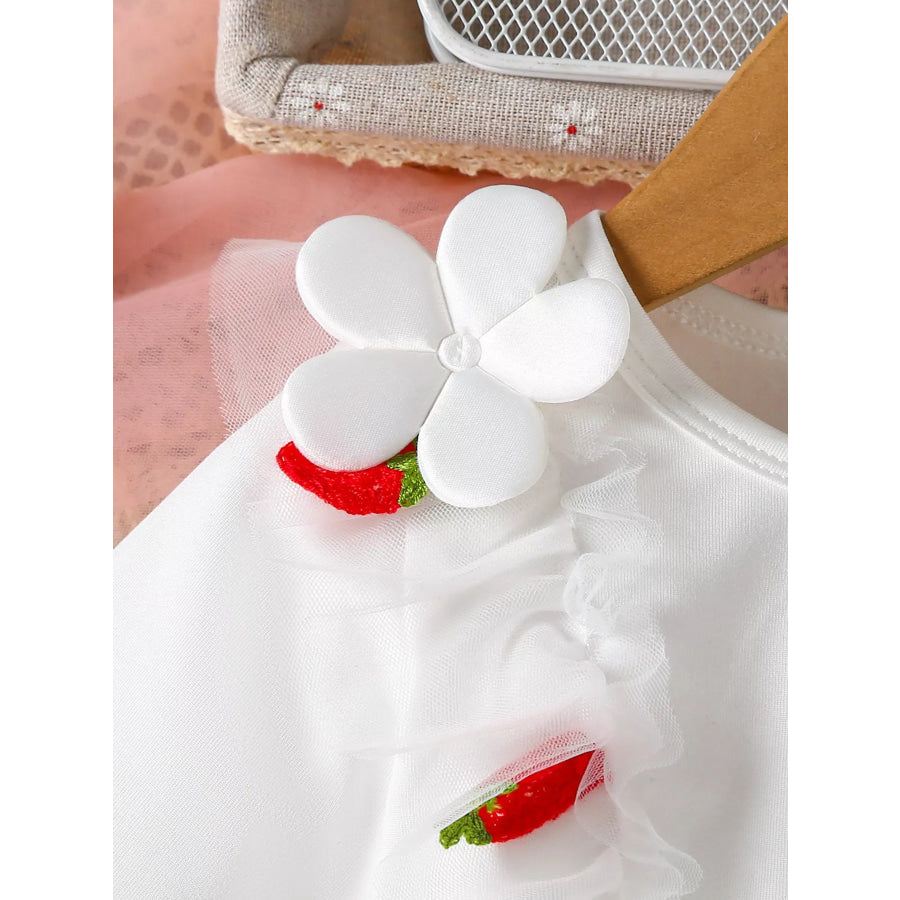 Children’s Bow Decor Ruffle Trim Dress Apparel and Accessories
