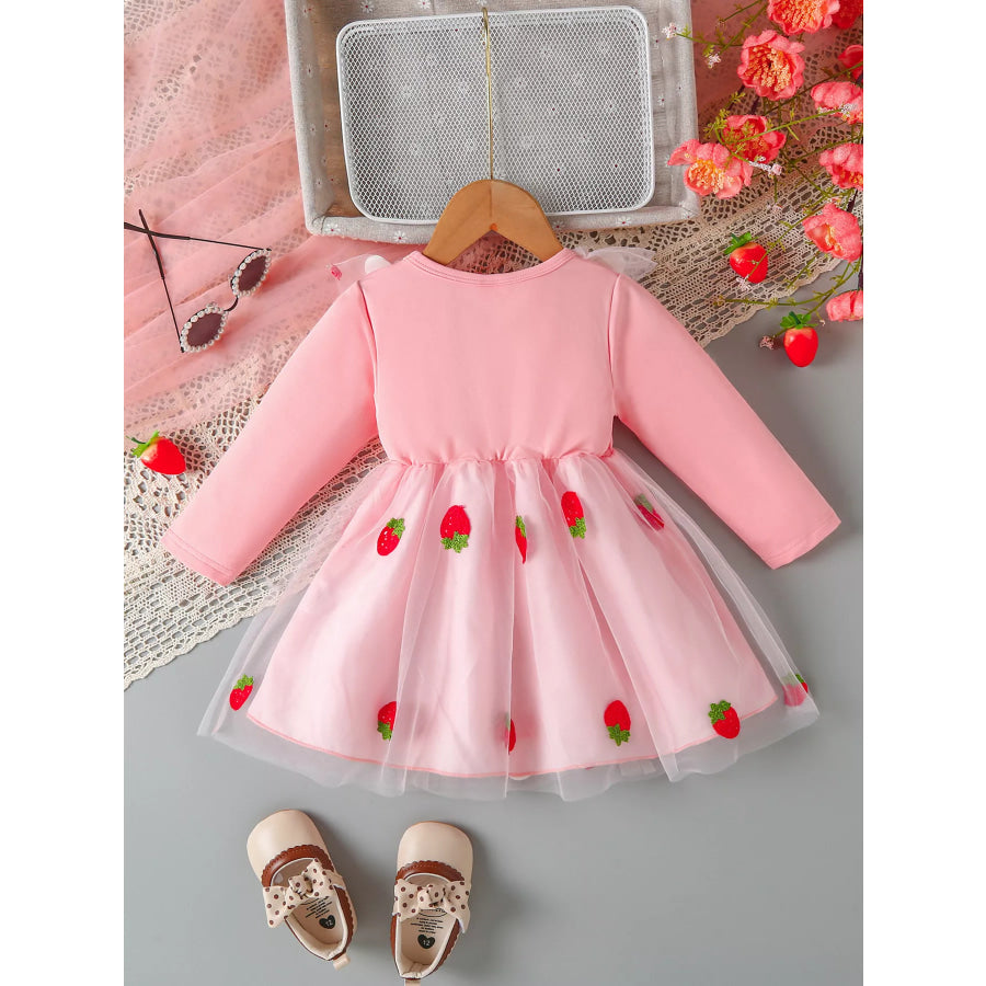 Children’s Bow Decor Ruffle Trim Dress Apparel and Accessories
