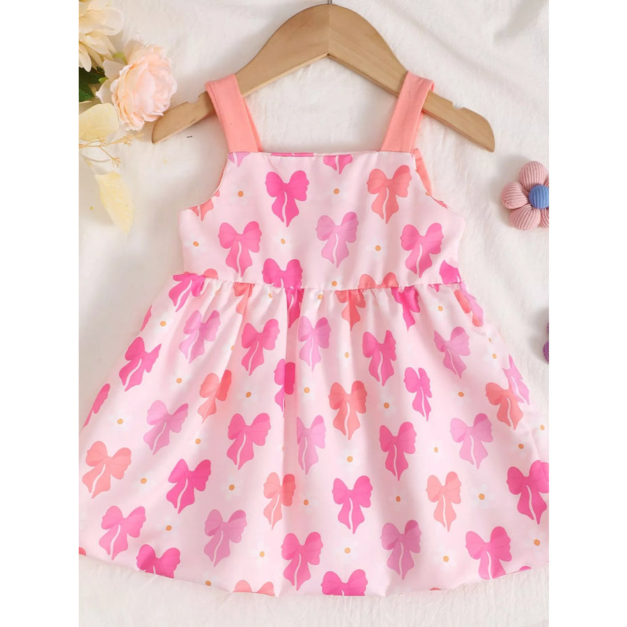 Children’s Bow Front Printed Dress Apparel and Accessories