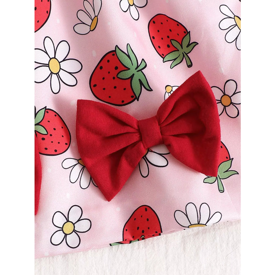 Children’s Bow Front Printed Dress Apparel and Accessories