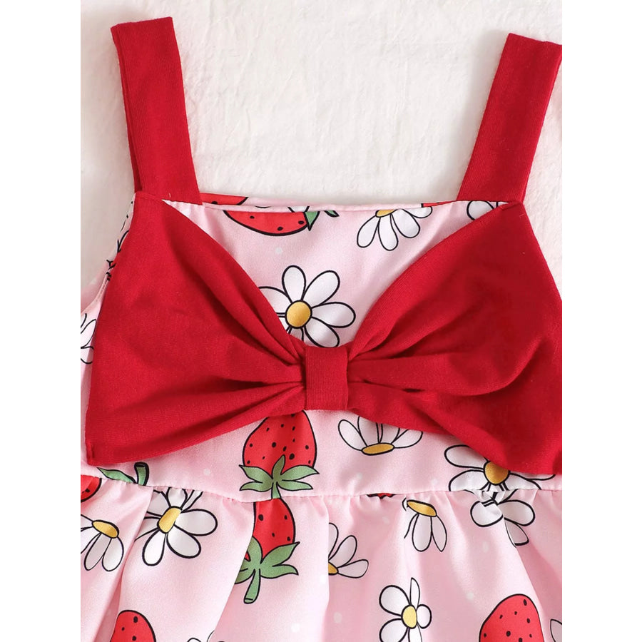Children’s Bow Front Printed Dress Apparel and Accessories