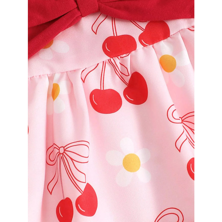 Children’s Bow Front Printed Dress Apparel and Accessories