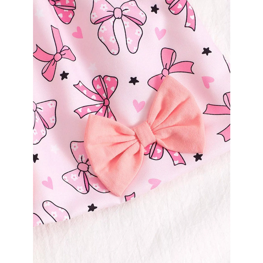Children’s Bow Front Printed Dress Apparel and Accessories
