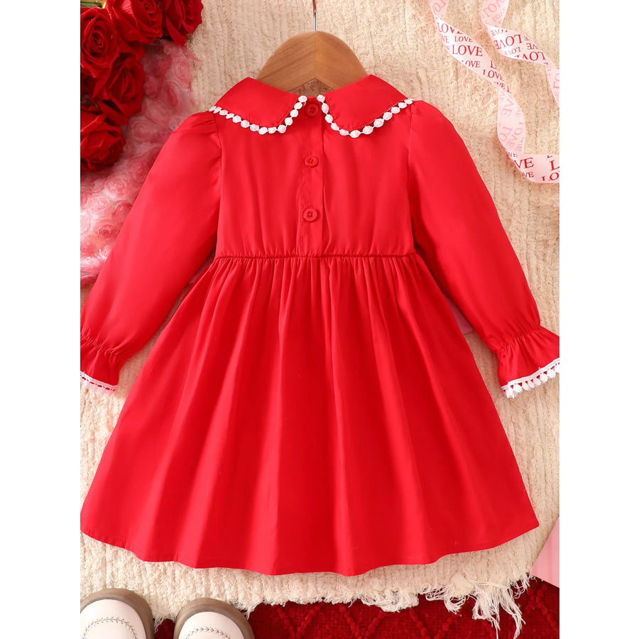 Children’s Bow Long Sleeve Dress Apparel and Accessories