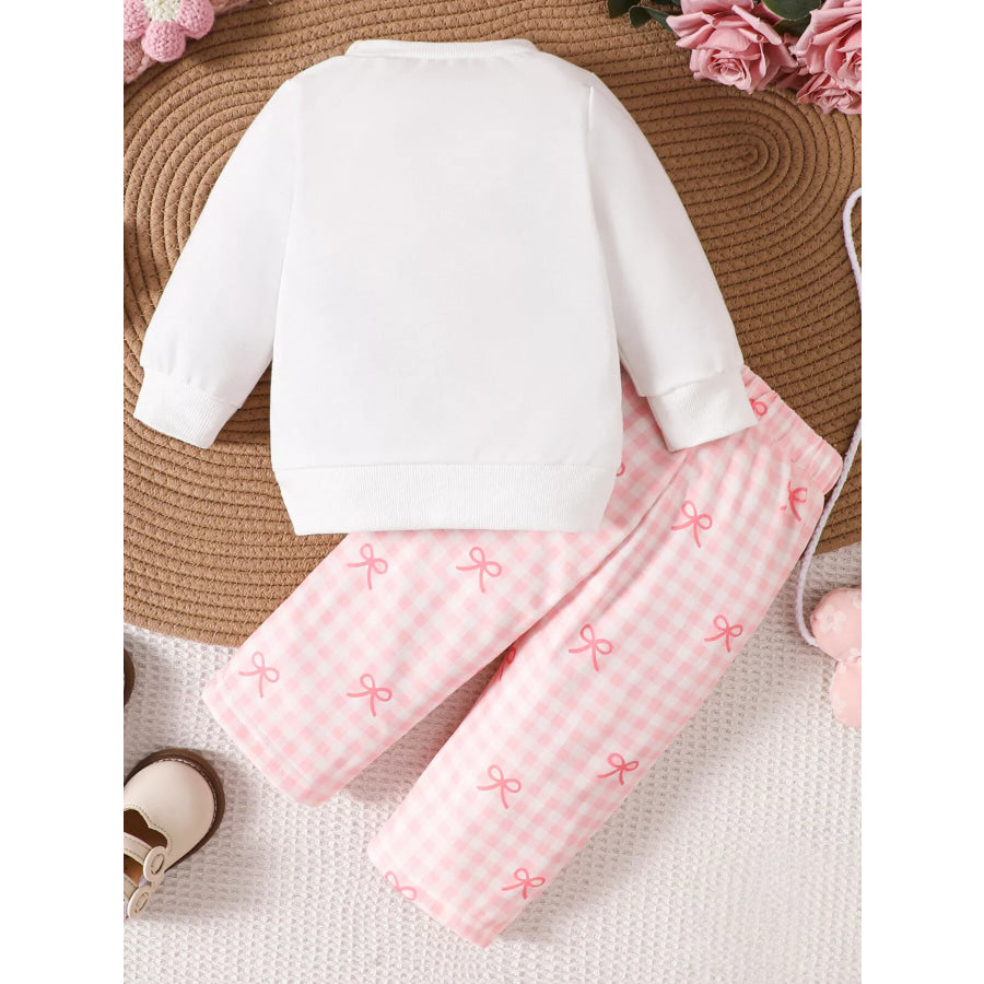 Children’s Bow Long Sleeve Top and Pants Set Apparel and Accessories
