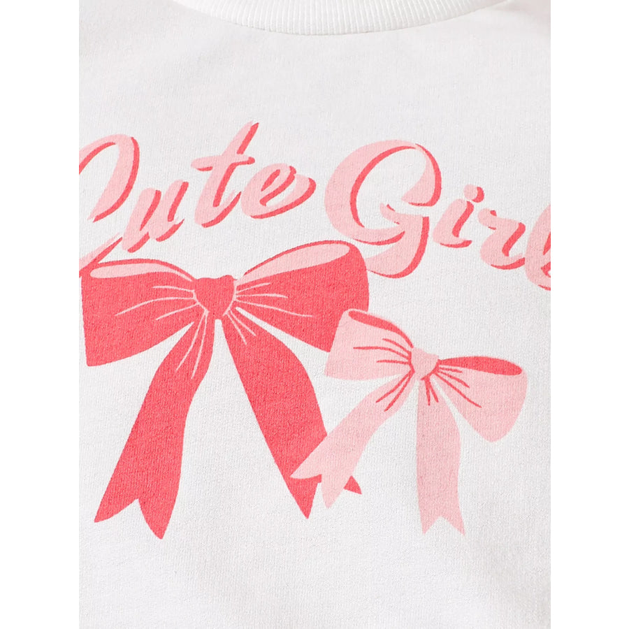 Children’s Bow Long Sleeve Top and Pants Set Apparel and Accessories