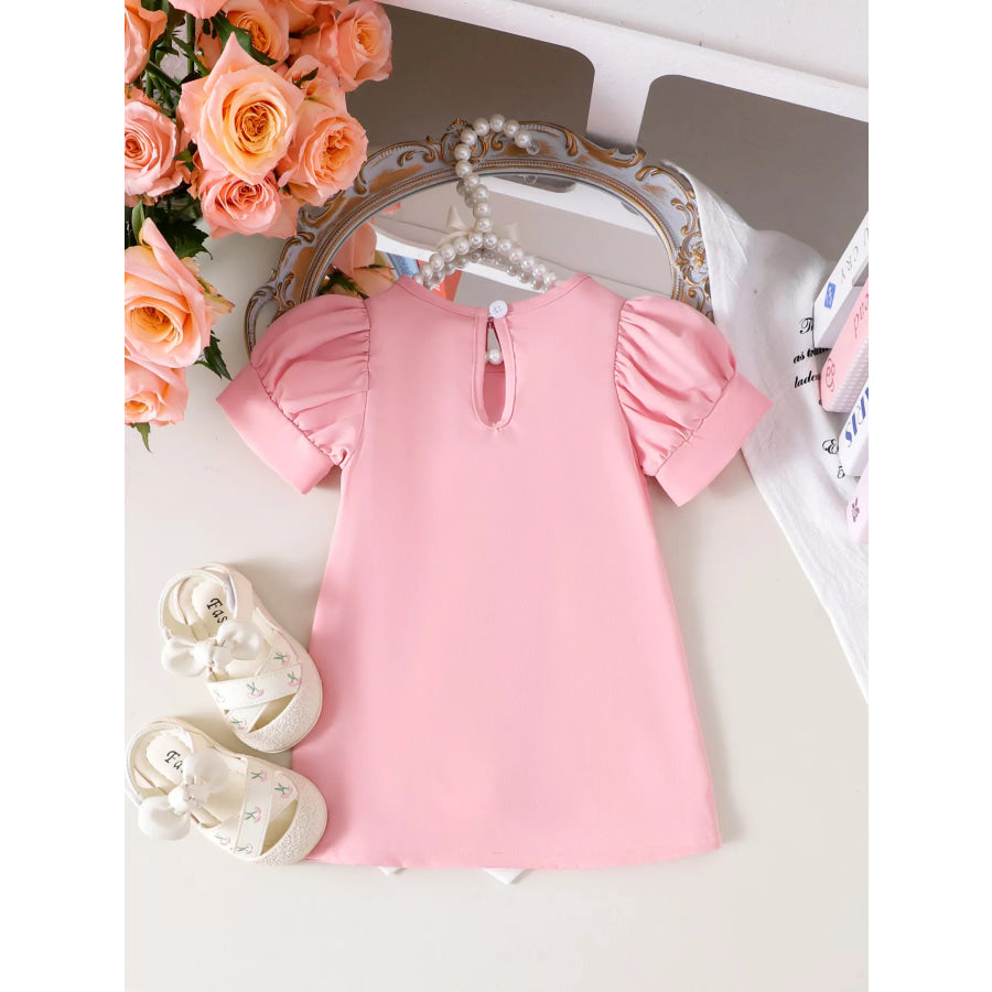 Children’s Bow Puff Sleeve Dress Apparel and Accessories