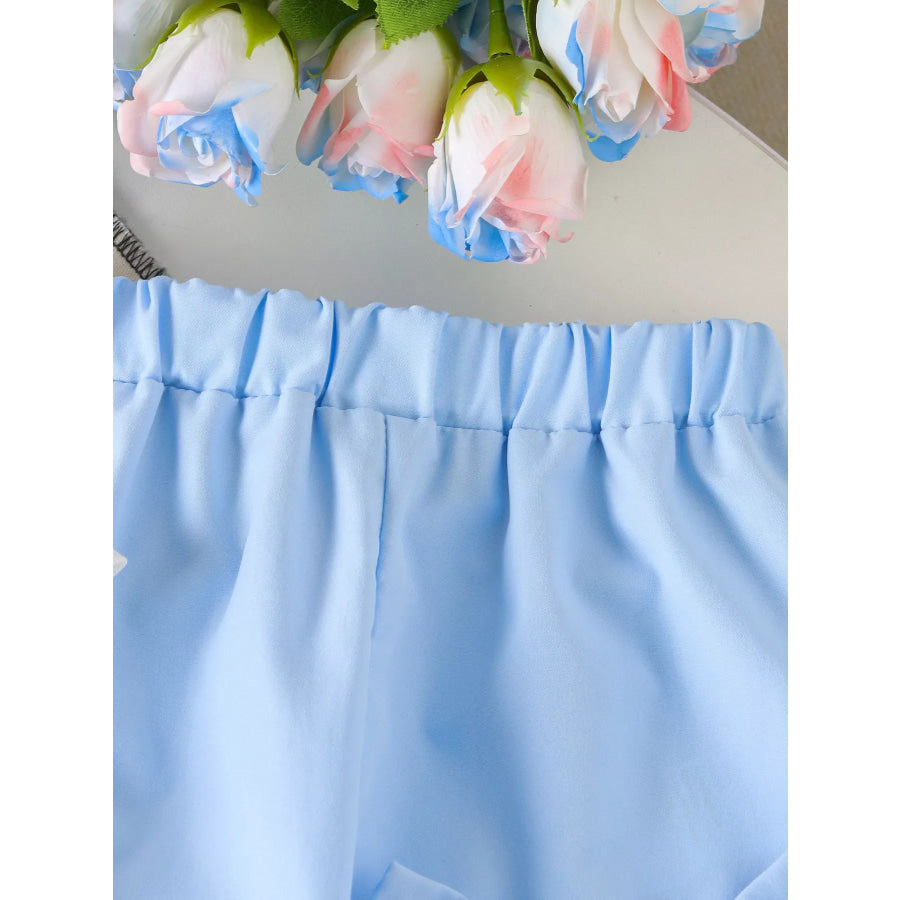 Children’s Bow Round Neck Top and Pants Set Apparel and Accessories