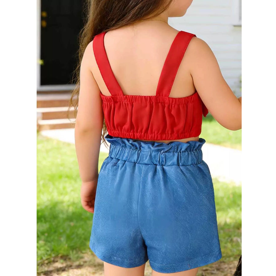 Children’s Bow Tank and Shorts Set Apparel Accessories