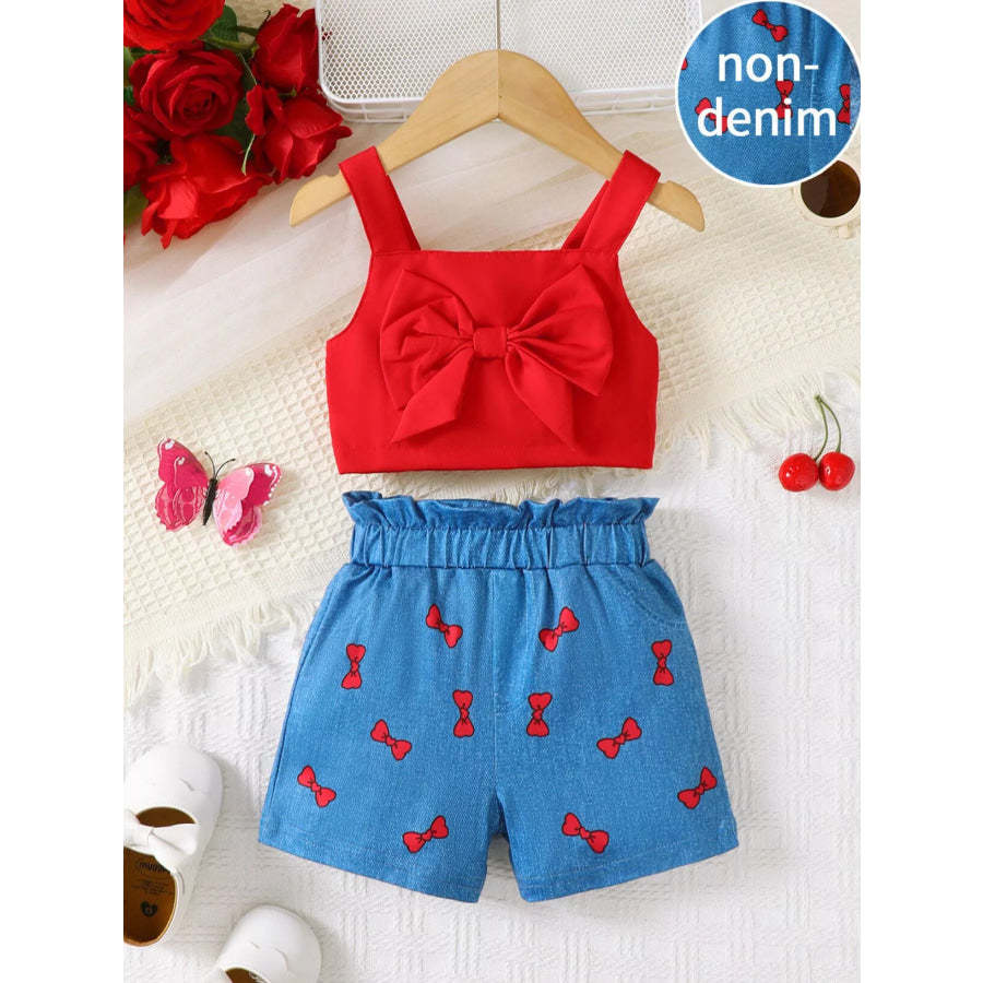Children’s Bow Tank and Shorts Set Apparel Accessories