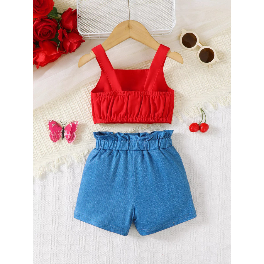 Children’s Bow Tank and Shorts Set Apparel Accessories