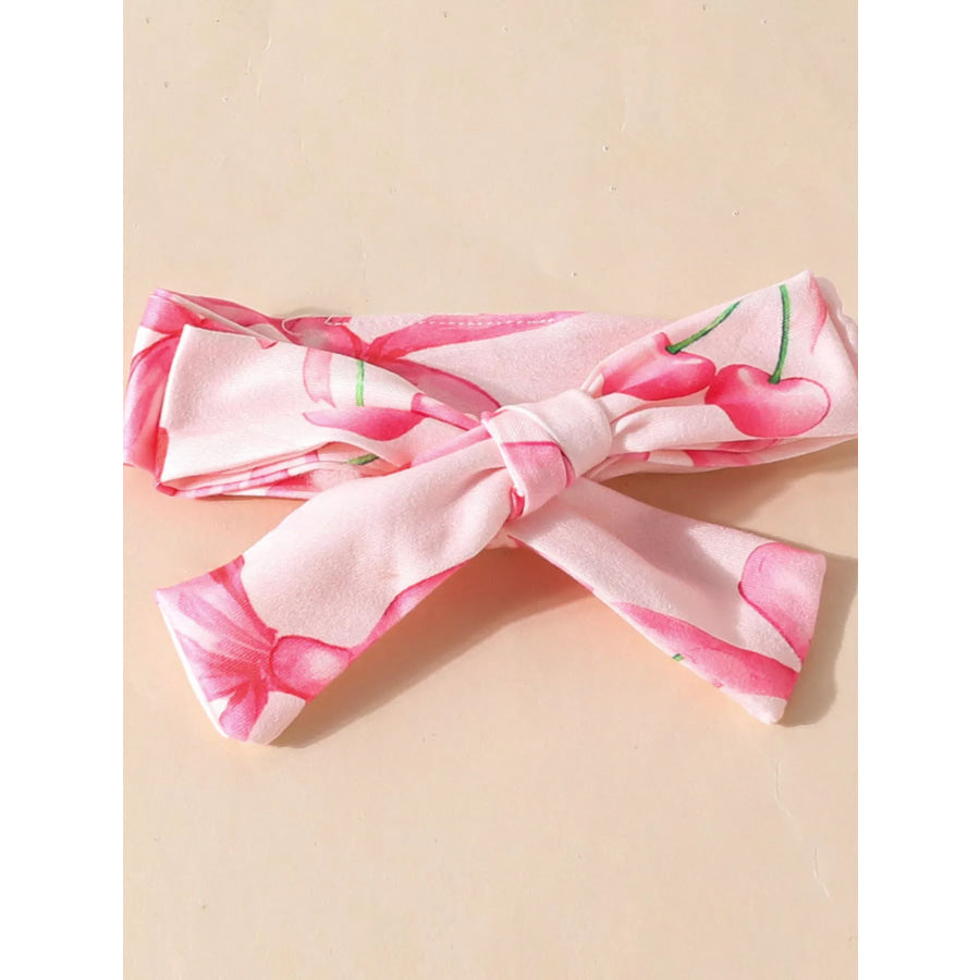 Children’s Bowknot Print Ruffle Trim 3 Piece Set Apparel and Accessories