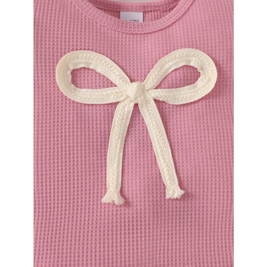 Children’s Bowknot Ruffle Trim Top and Shorts Set Apparel and Accessories