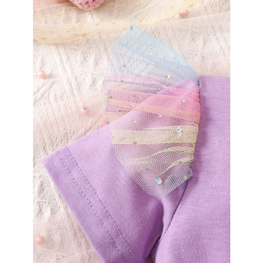 Children’s Bowknot Tulle Dress with Headband Apparel and Accessories