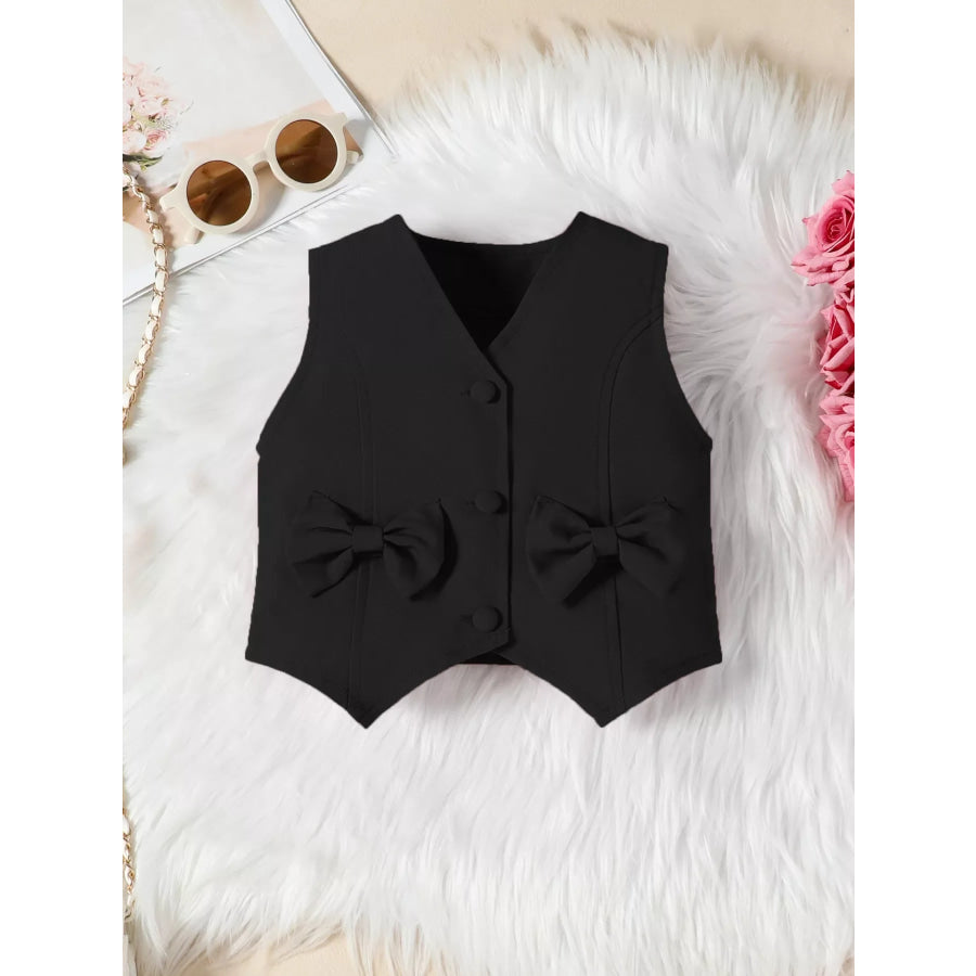 Children’s Bowknot Vest & Pleated Skirt Set Apparel and Accessories
