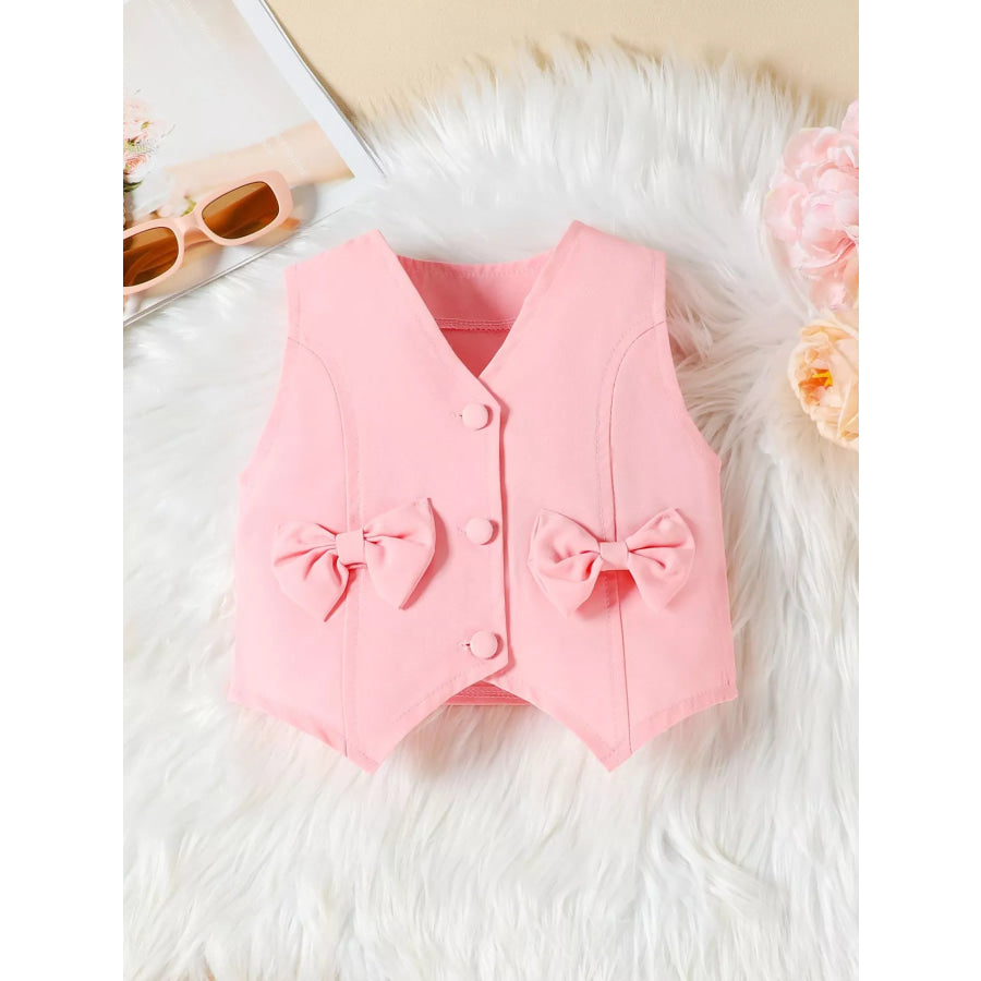 Children’s Bowknot Vest & Pleated Skirt Set Apparel and Accessories