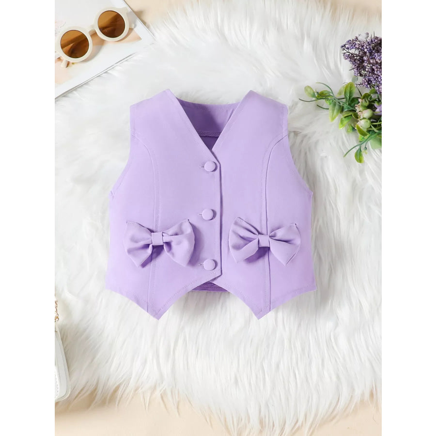 Children’s Bowknot Vest & Pleated Skirt Set Apparel and Accessories