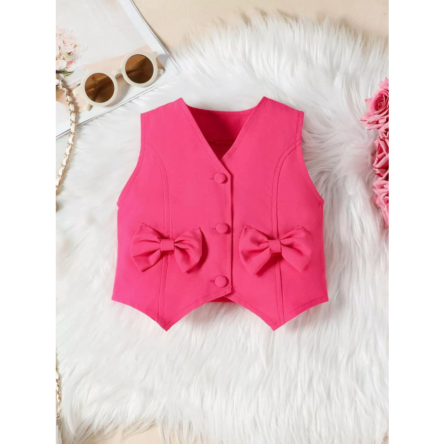 Children’s Bowknot Vest & Pleated Skirt Set Apparel and Accessories