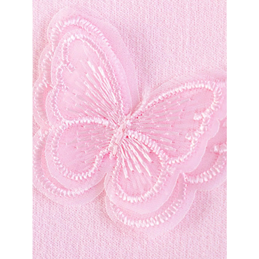 Children’s Bunny and Butterfly Mesh Sleeve Sweatshirt and Leggings Set Apparel and Accessories