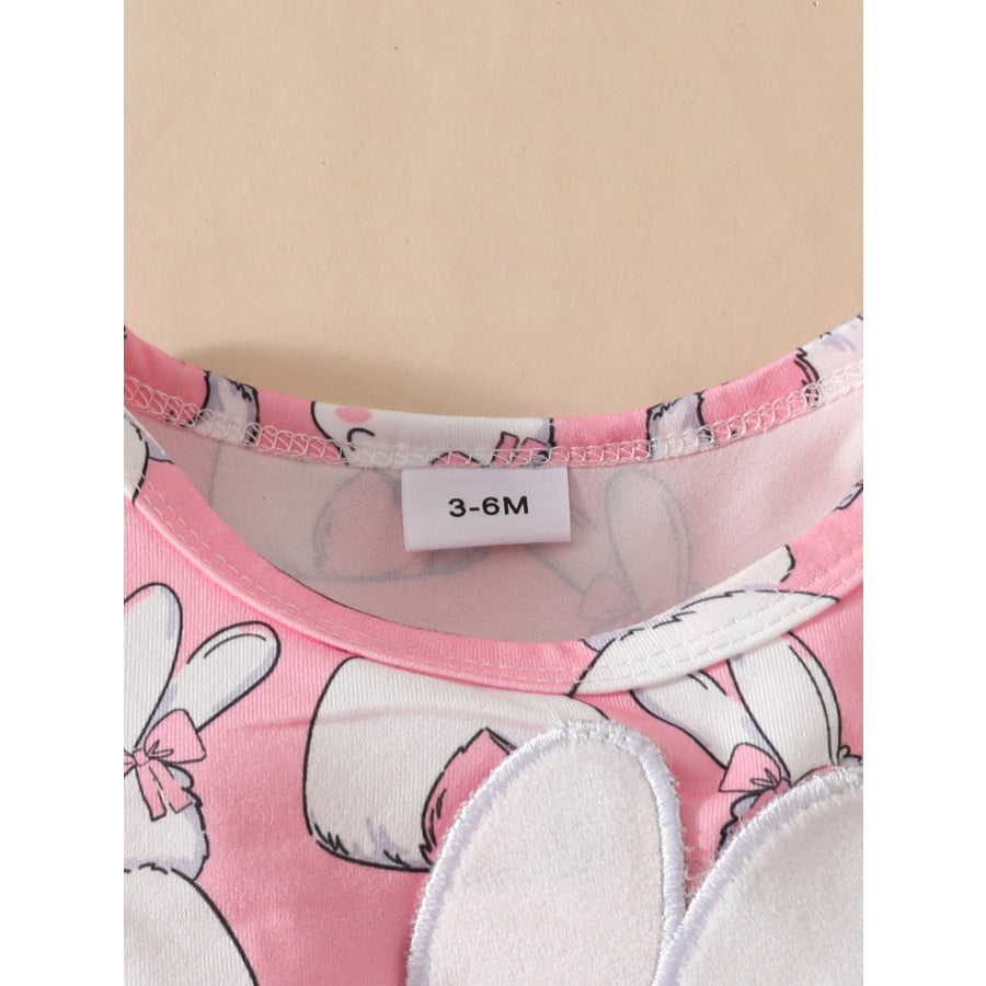 Children’s Bunny Applique Bodysuit Dress & Headband Set Apparel and Accessories