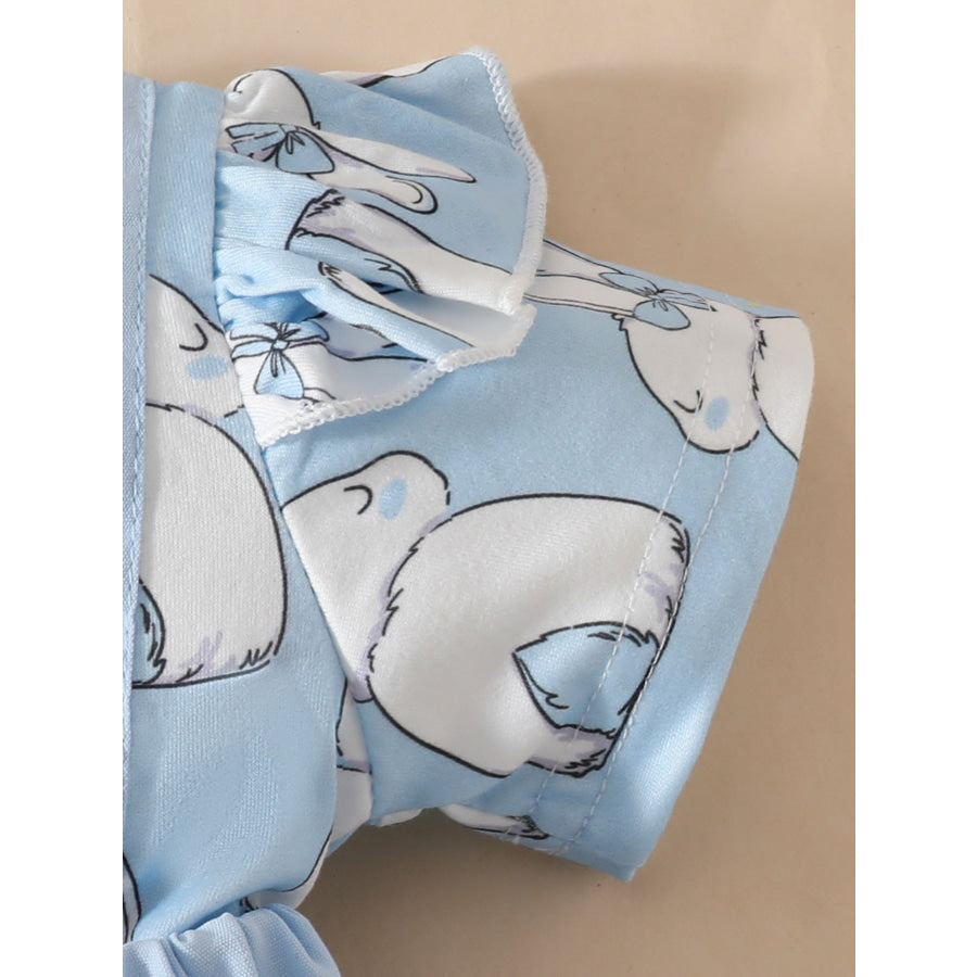 Children’s Bunny Applique Bodysuit Dress & Headband Set Apparel and Accessories