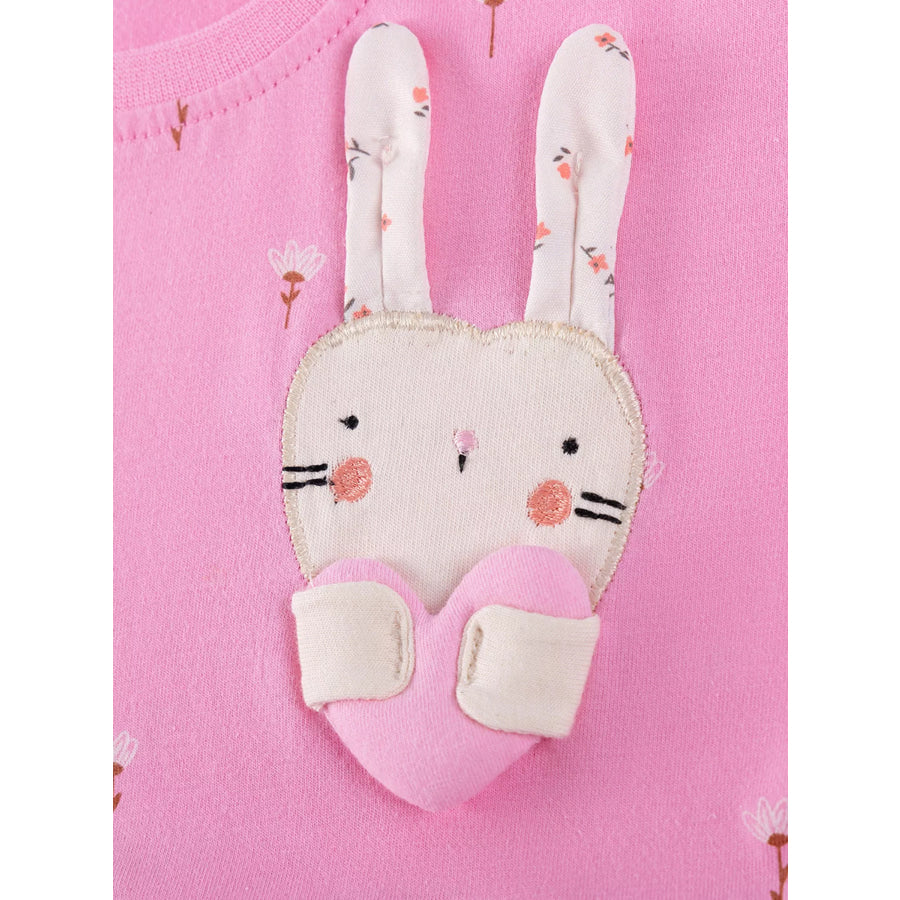 Children’s Bunny Applique Casual Dress Apparel and Accessories
