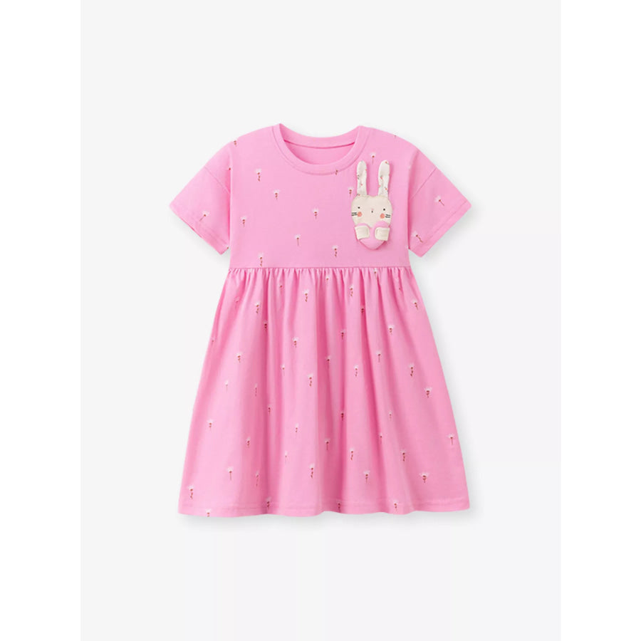 Children’s Bunny Applique Casual Dress Apparel and Accessories