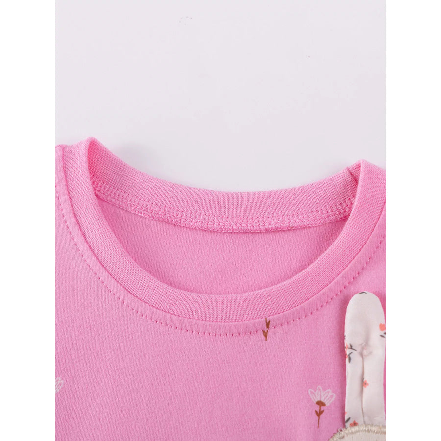Children’s Bunny Applique Casual Dress Apparel and Accessories