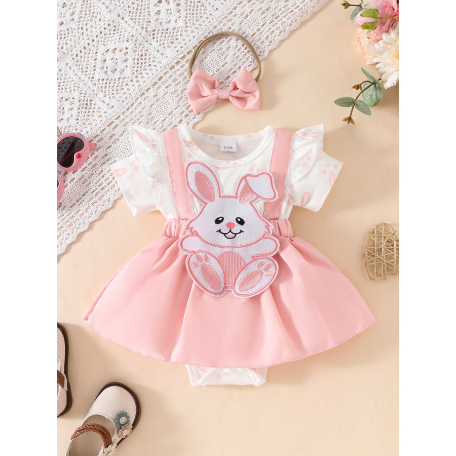 Children’s Bunny Applique Dress & Headband Set Apparel and Accessories