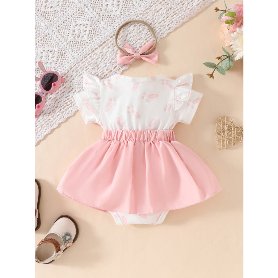 Children’s Bunny Applique Dress & Headband Set Apparel and Accessories