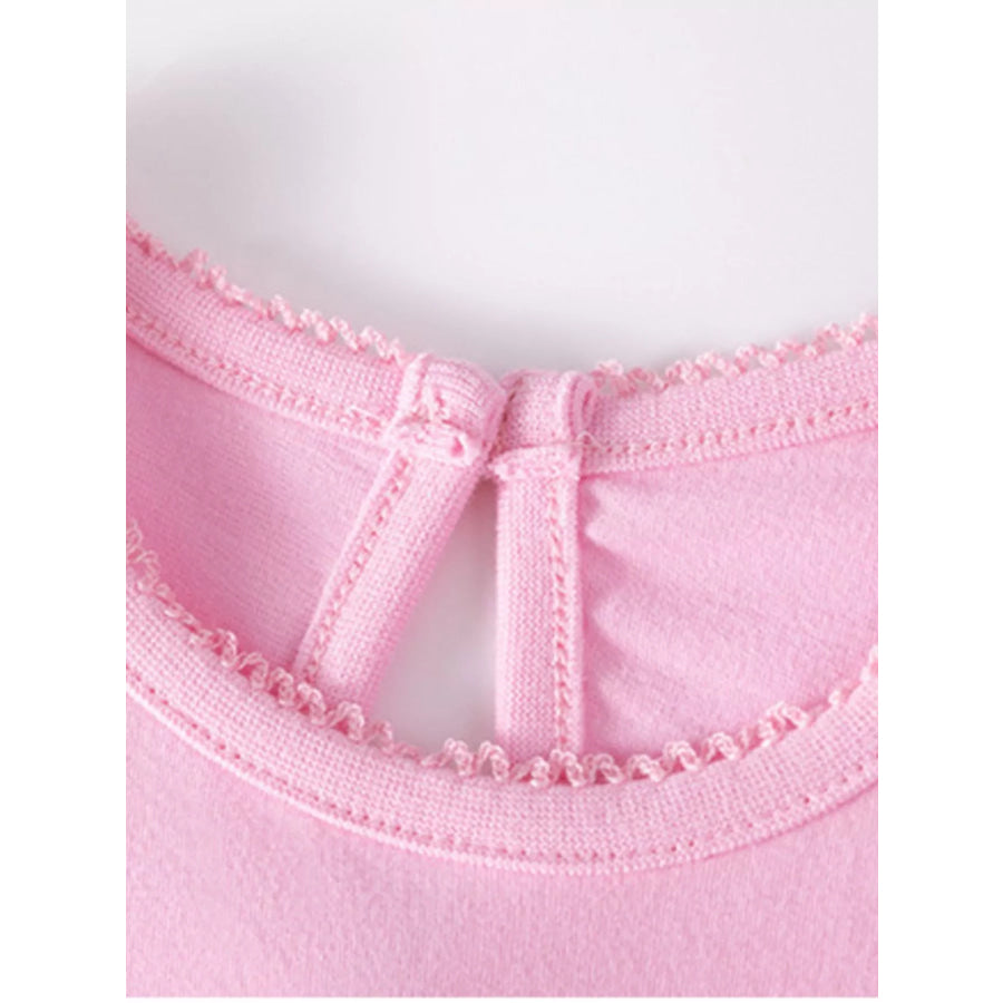 Children’s Bunny Applique Ruffle Sleeve Dress Apparel and Accessories