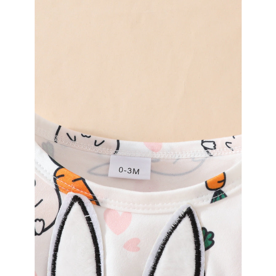 Children’s Bunny Applique Short Sleeve Dress Apparel and Accessories