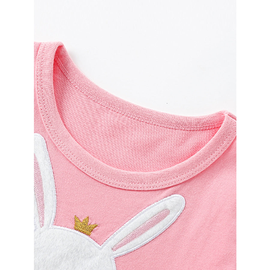 Children’s Bunny Applique Tulle Layered Dress Apparel and Accessories