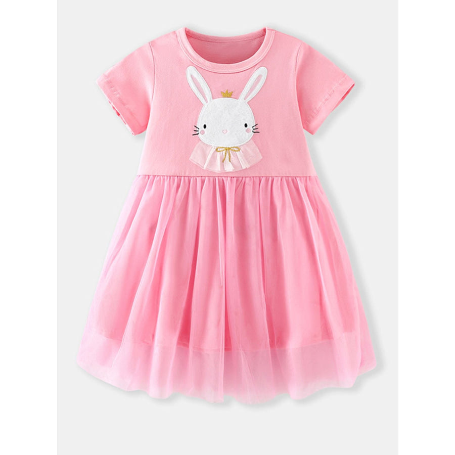 Children’s Bunny Applique Tulle Layered Dress Apparel and Accessories