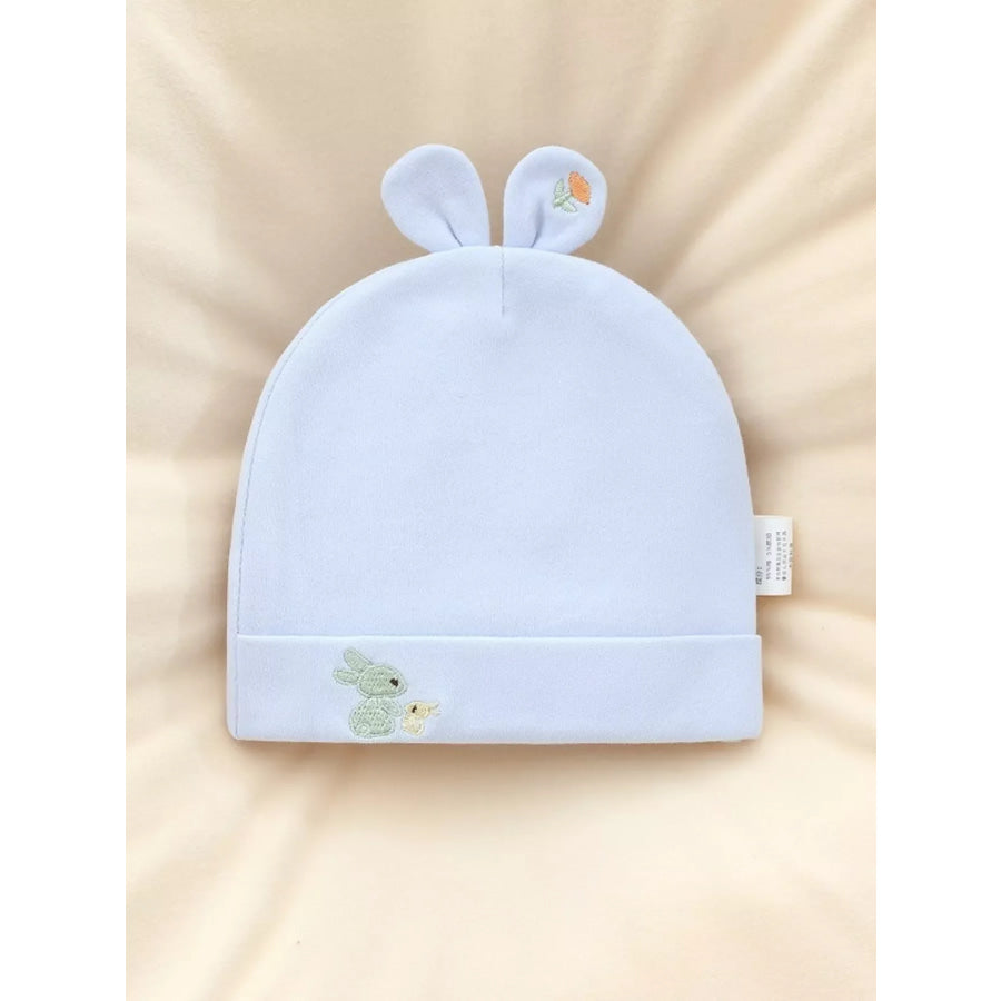 Children’s Bunny Ears Embroidered Hat Light Blue / One Size Apparel and Accessories