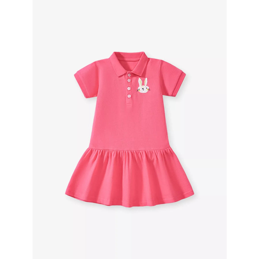 Children’s Bunny Embroidered Polo Dress Apparel and Accessories