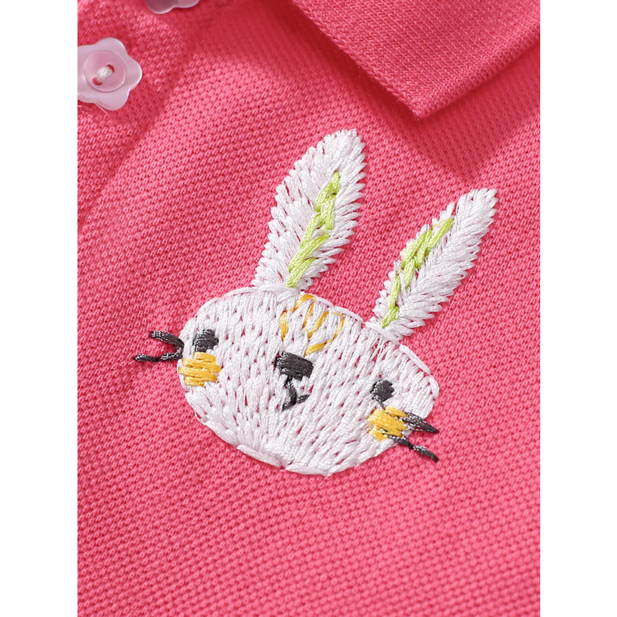 Children’s Bunny Embroidered Polo Dress Apparel and Accessories