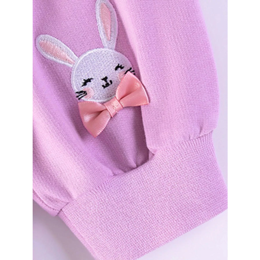 Children’s Bunny Embroidered Sweatshirt Tulle Dress Apparel and Accessories