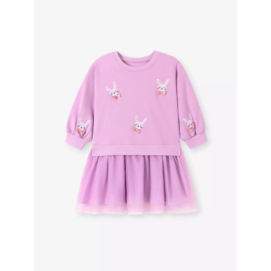 Children’s Bunny Embroidered Sweatshirt Tulle Dress Apparel and Accessories