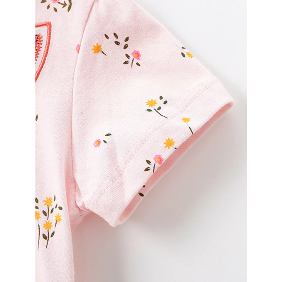 Children’s Bunny Floral Print Tulle Dress Apparel and Accessories