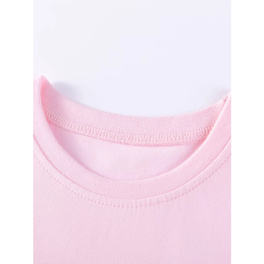 Children’s Bunny Graphic Ruffle Sleeve T-Shirt Apparel and Accessories